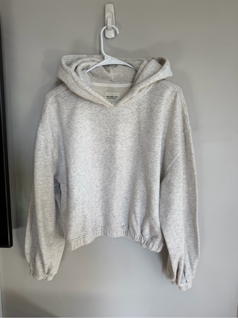 Abercrombie & Fitch Soft Cropped Hoodie Gray L